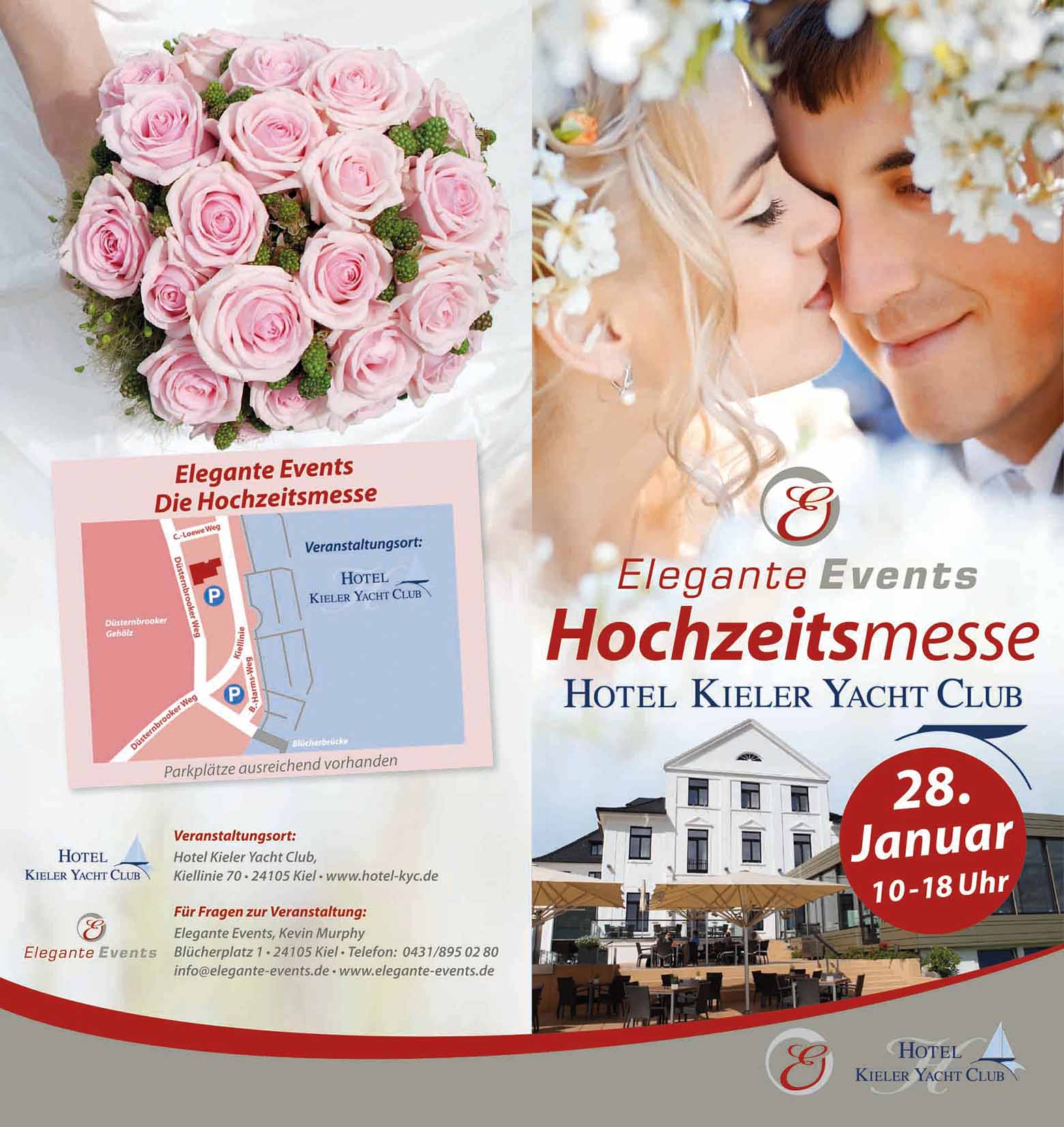 Flyer zur Hochzeitsmesse Kiel am 18.01.2018 im Kieler Yacht Club - Seite 1
